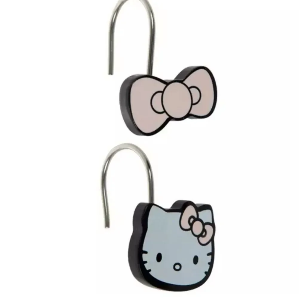 Hello Kitty By Sanrio Set of 12 Logo Shower Curtain Hooks